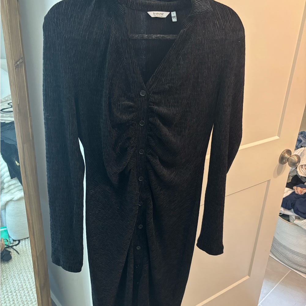 Black Button-Up Dress
